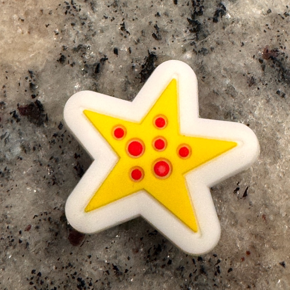 Set of 3 Starfish and Shell croc Shoe Charms - Picture 4 of 7